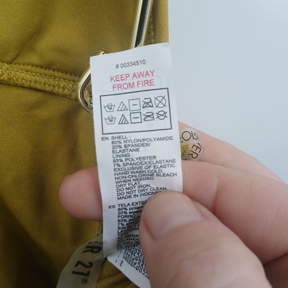 womans forever 21 plus size 2XL one piece swimwear Ruched Halter mustard yellow - Picture 3 of 6